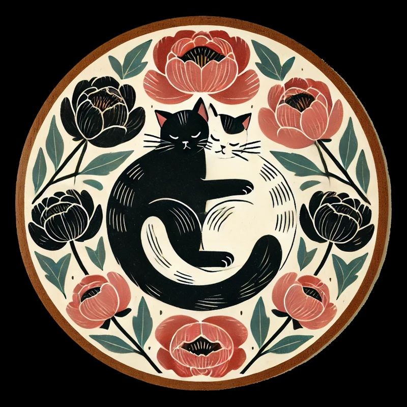 Chat noir et blanc