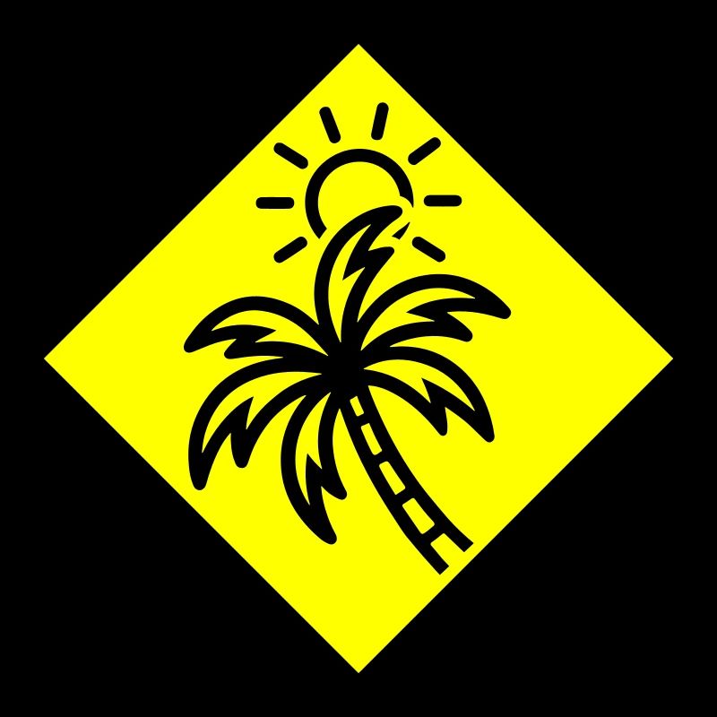 Palm Tree Sun Icon