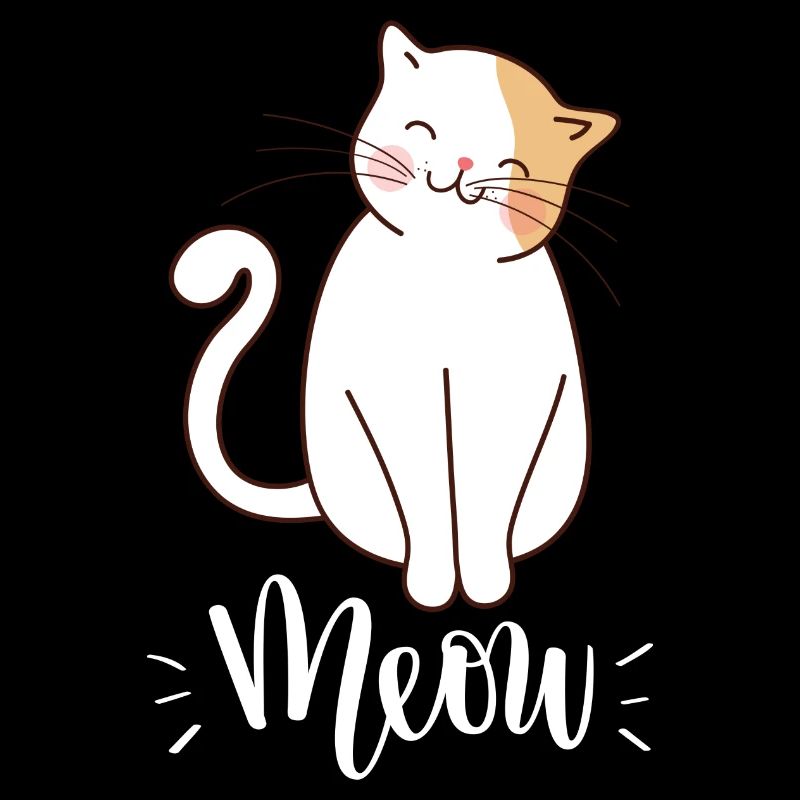 Mignon chat kawaii disant miaou