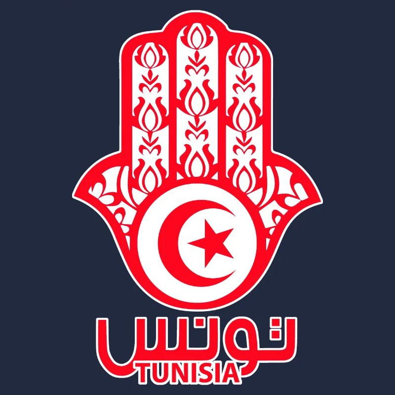 Drapeau tunisien - main de fatma