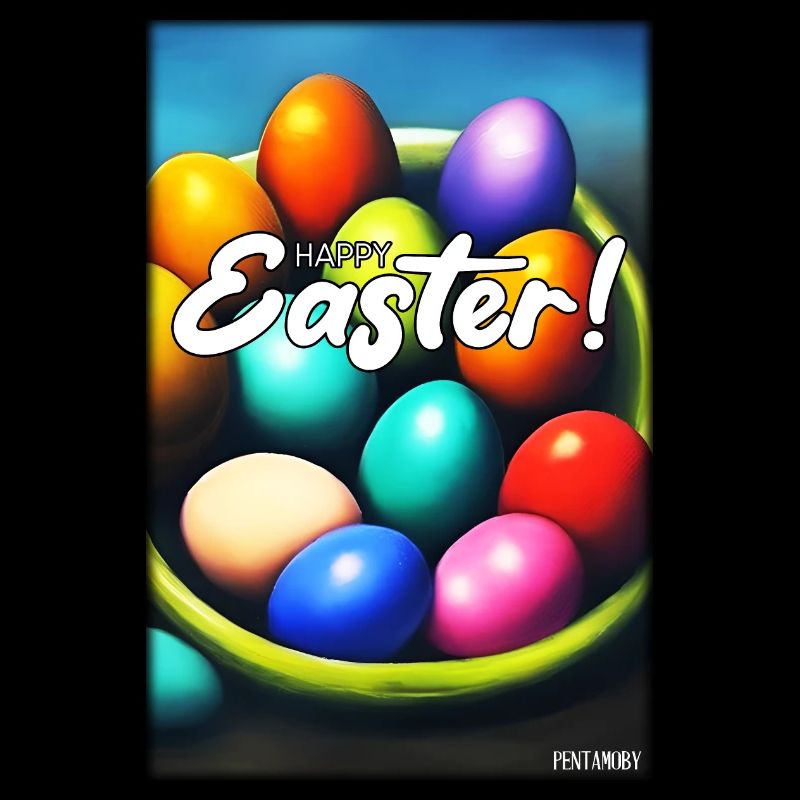 Joyeuses Pâques - Oeuf de Pâques Easter Oeufs colorés