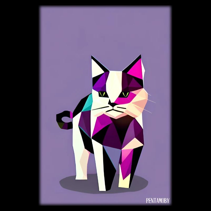 Chat Chat Polygone Maison Animale Tigre Animal de compagnie