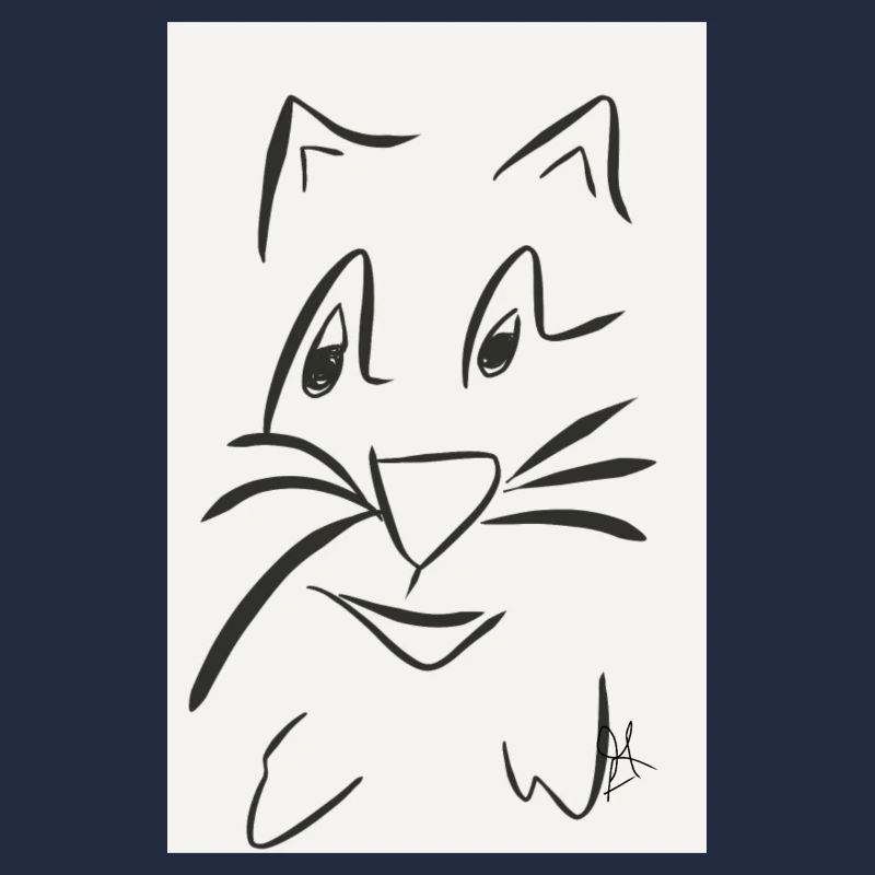 Conception de visage de chat mignon