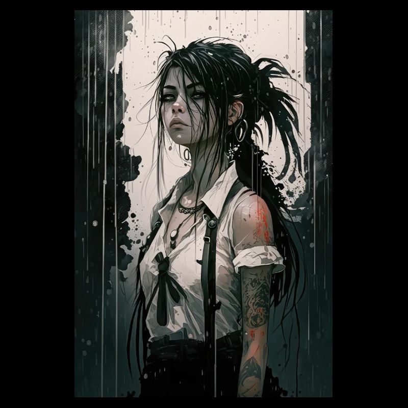 Gothic Mädchen Anime Emo Girl
