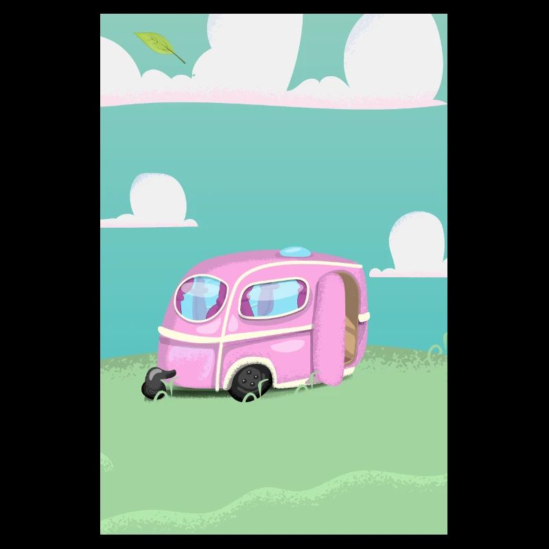 Pink Caravan Karikatur