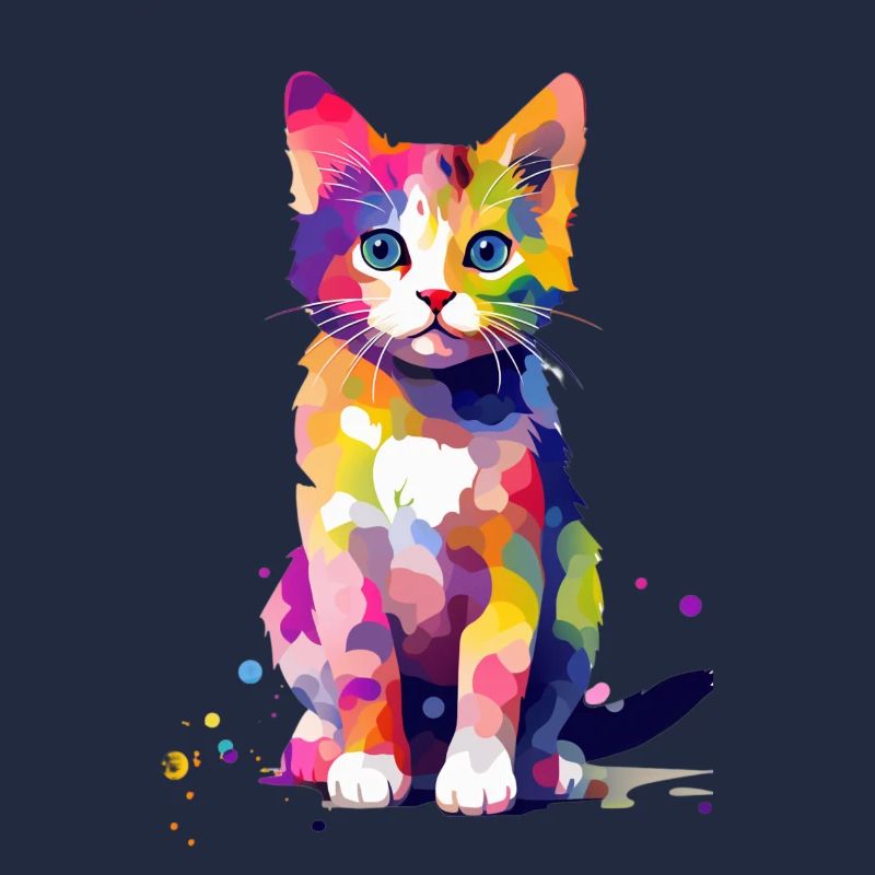 Farbklecks Katze