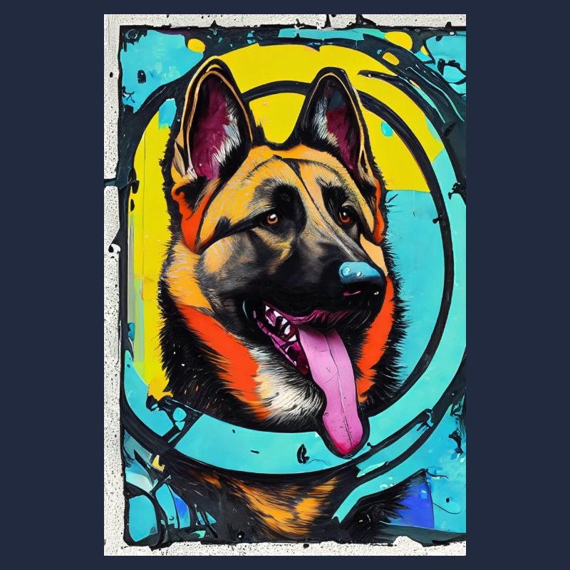 Modernes Pop-Art Print | bunt | German Shepherd
