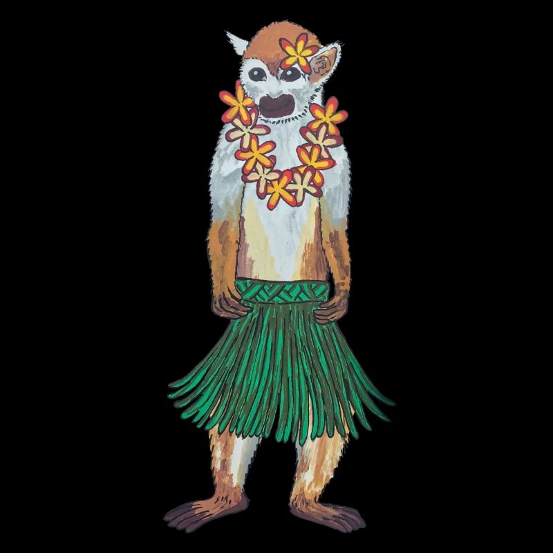 Écureuil Singe Singe Hawaii Hula Monkey Hula Hoola