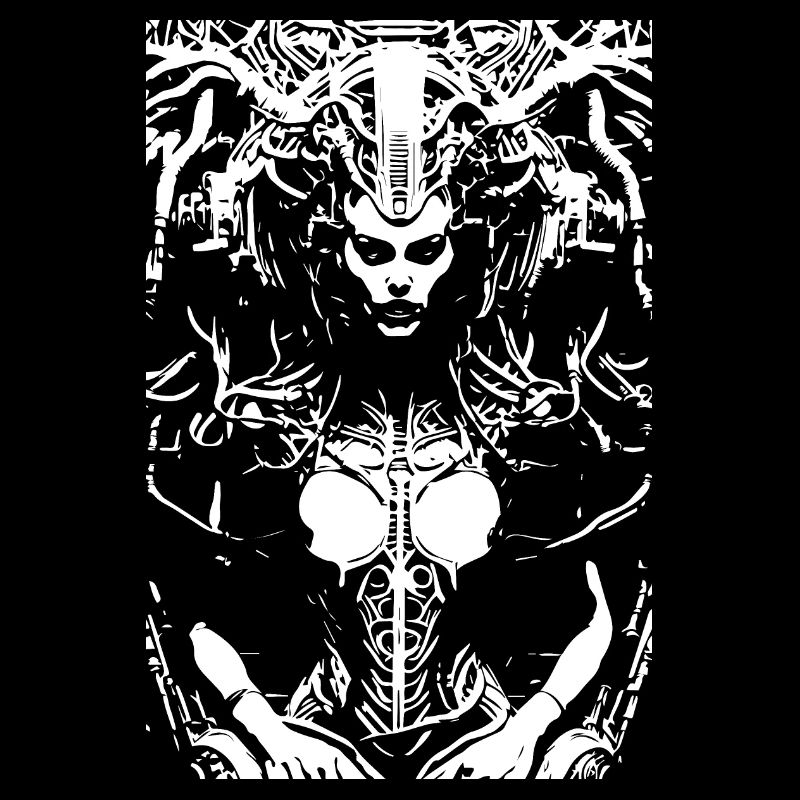 Femme cyborg de science-fiction