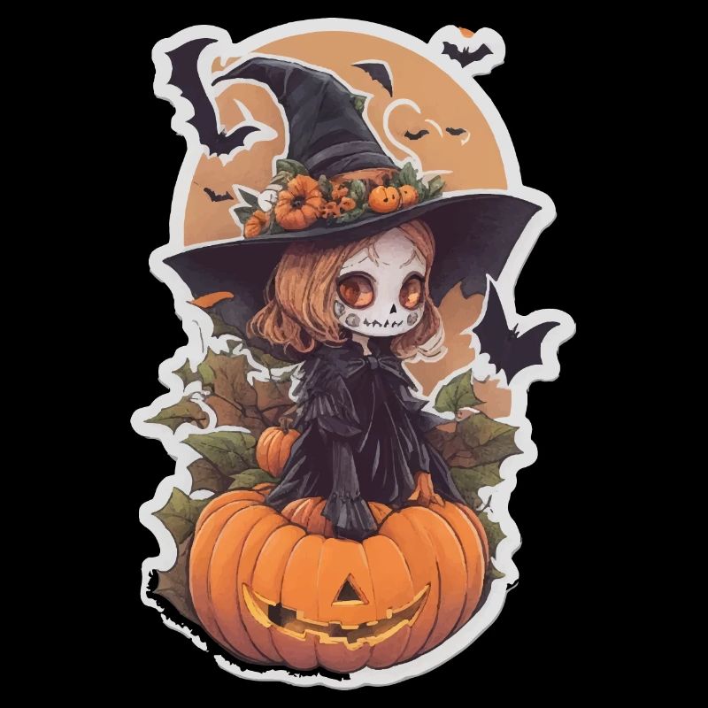 Helloween Kürbis Hexe