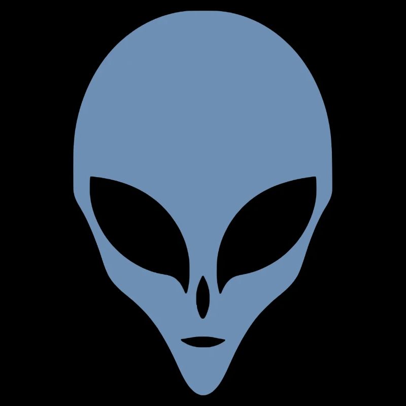 Alien Silhouette Kopf Gesicht