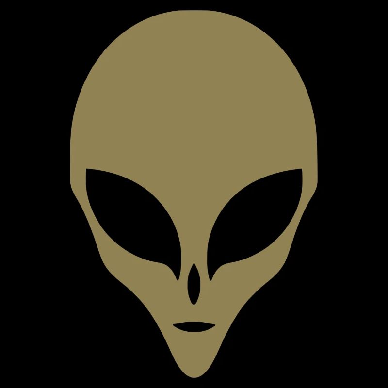 Alien Silhouette Head Face