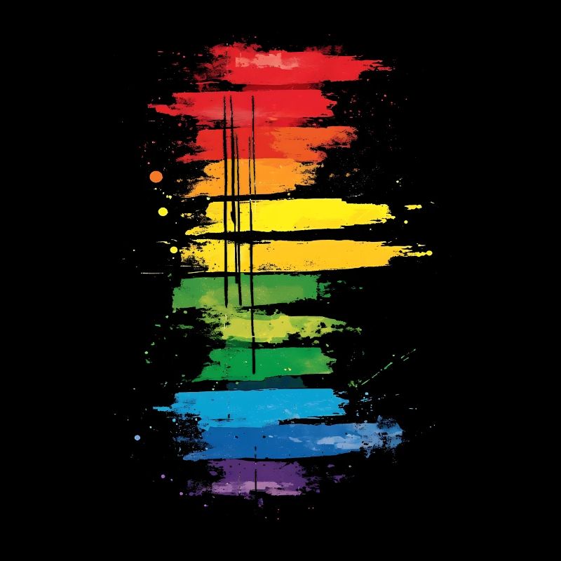 Subtil et cool Dripping Pride drapeau arc en ciel Design