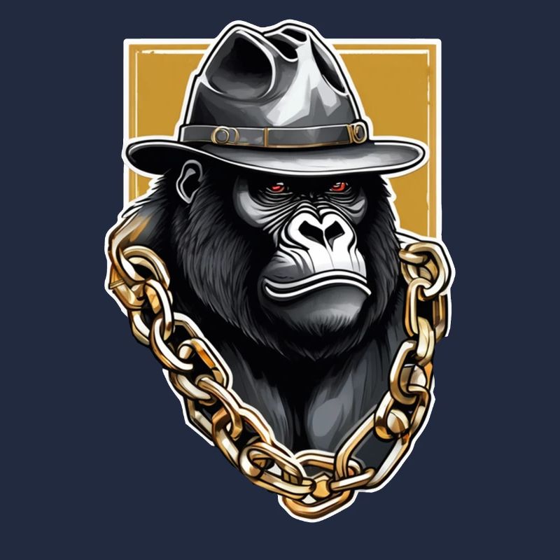 Gorilla with Gold Chain