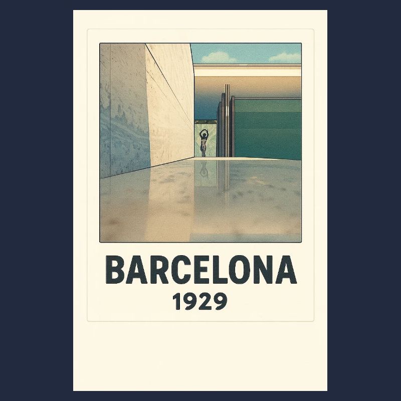 Barcelone 1929 Style Architectural Affiche