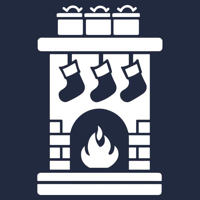 Chaussette de Noël avec cheminée