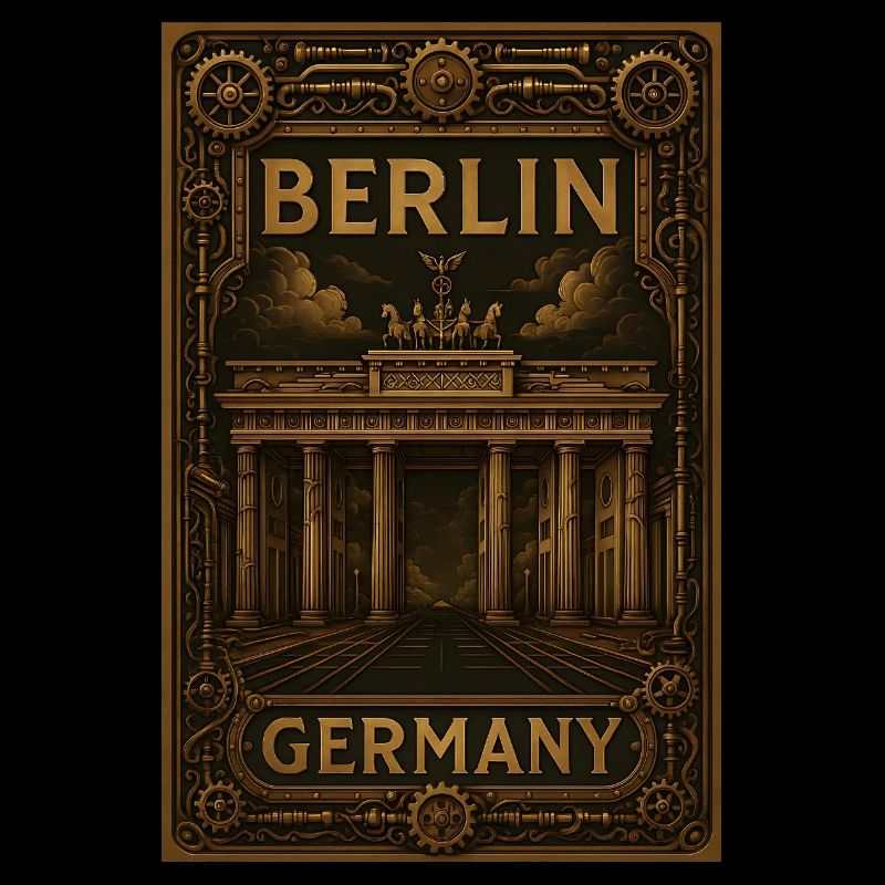 Berlin Germany – Steampunk Bronze Poster