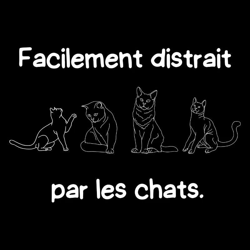 Facilement distrait par les chats