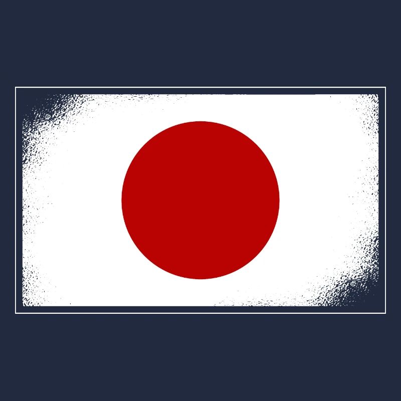 Drapeau du Japon Look Usé Nihon Drapeau Japonais