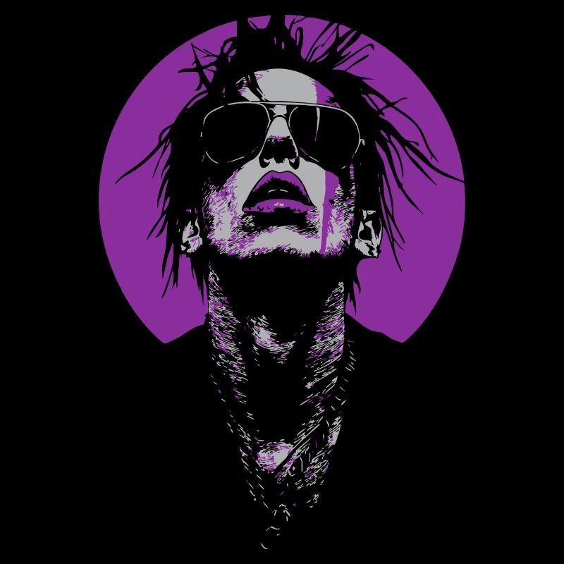 Cool Purple Goth Dude