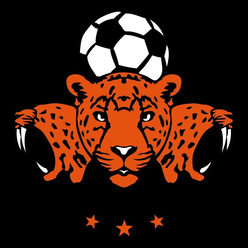 Fußball Guepard Profil Tier Logo Sportmannschaft