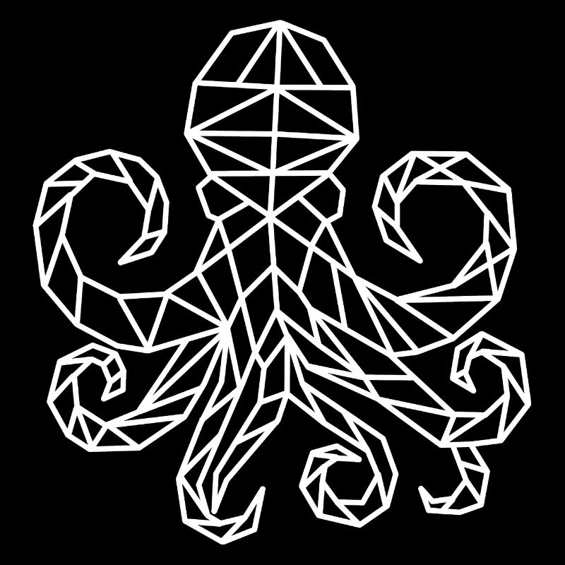 Tintenfisch Octopus Geometrisch