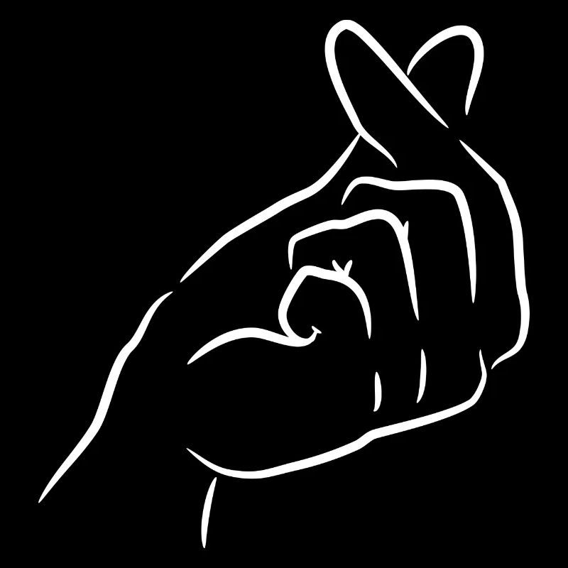 Finger Herz Koreanisch K Pop