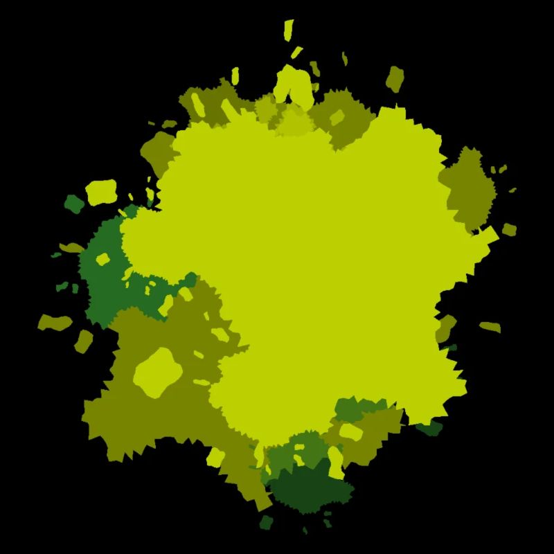 Splashes of green