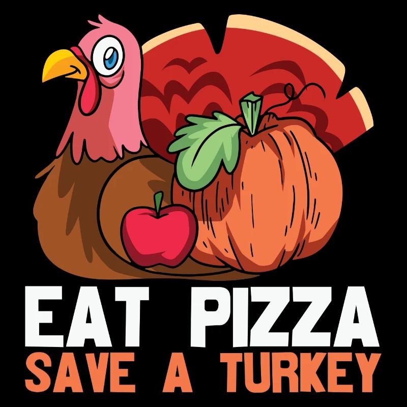 Pizza essen retten Sie einen Truthahn - Funny Turkey