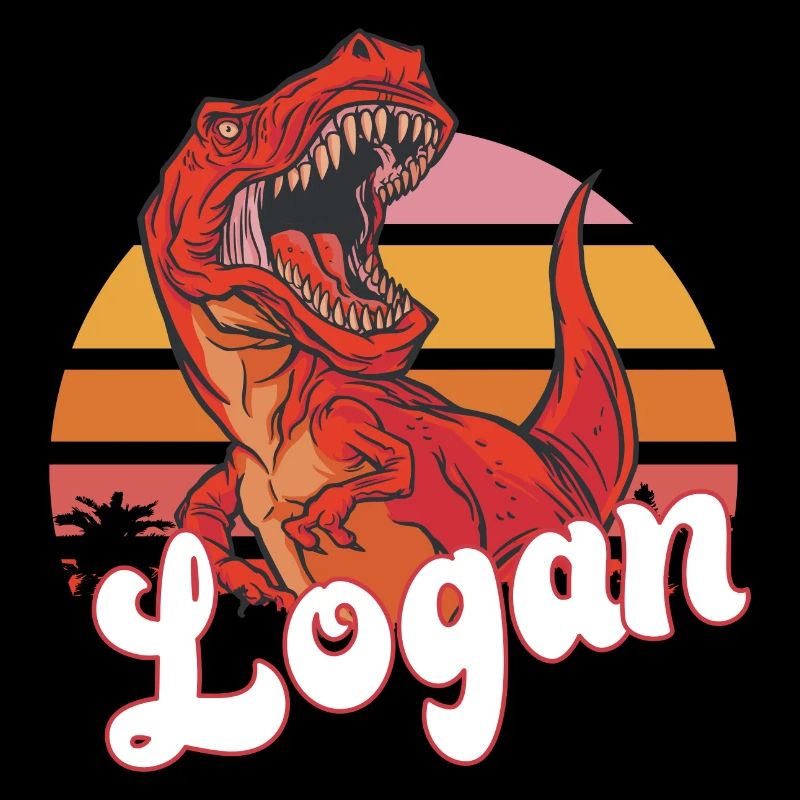 LOGAN - Beau prénom de garçon avec T-REX Dino