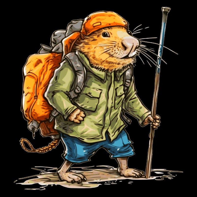 The mole rat wanders in free time