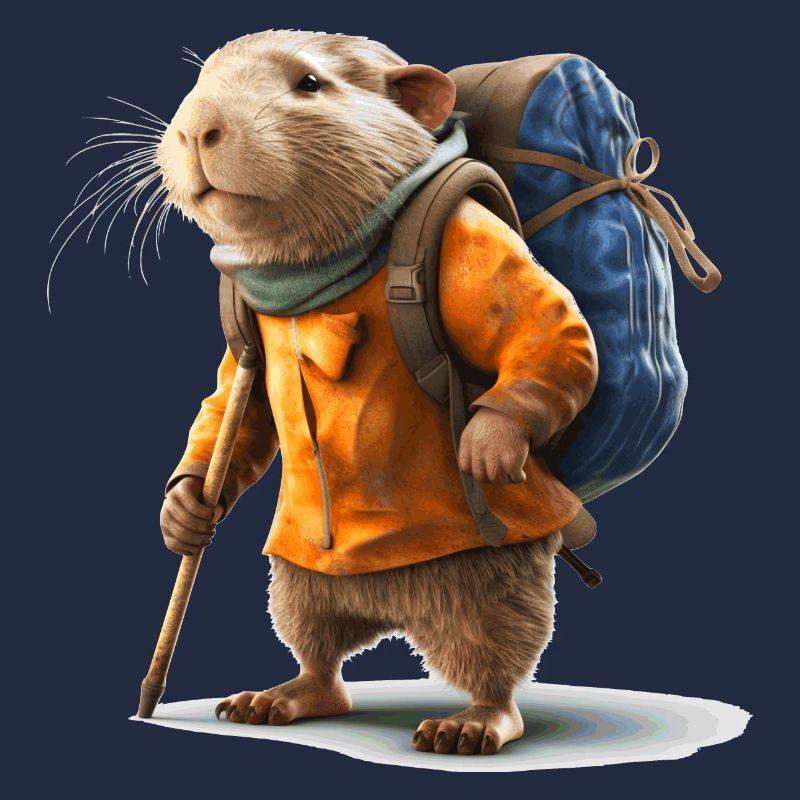 Mole rat is prepared for this hike