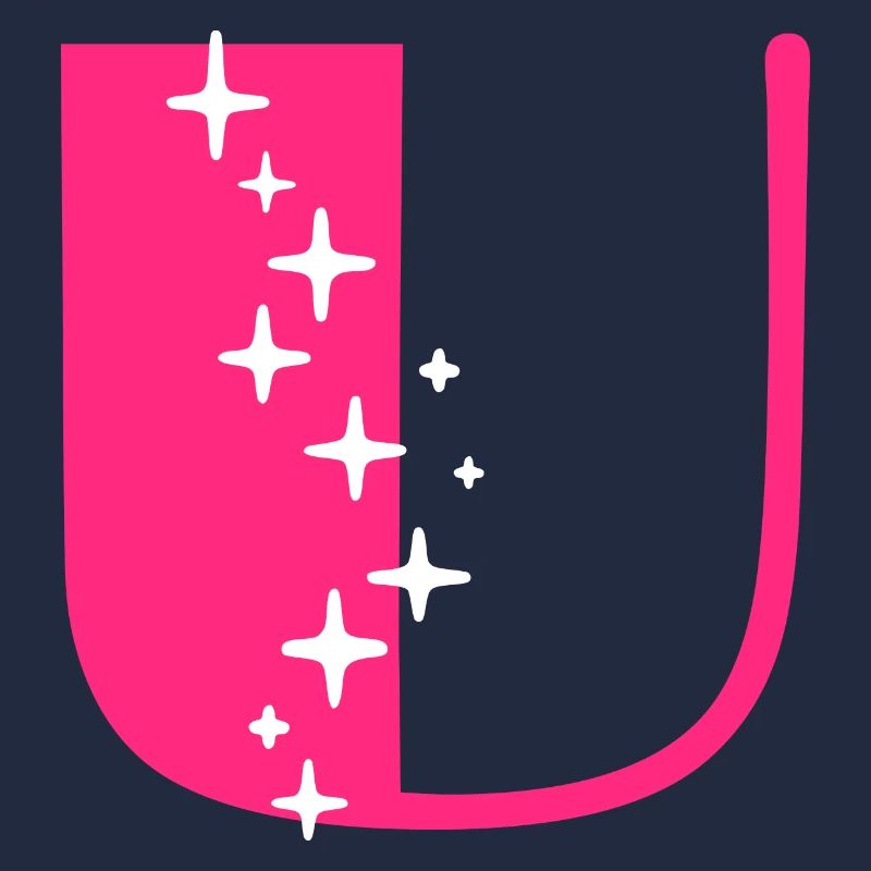 Buchstabe U Glitzer