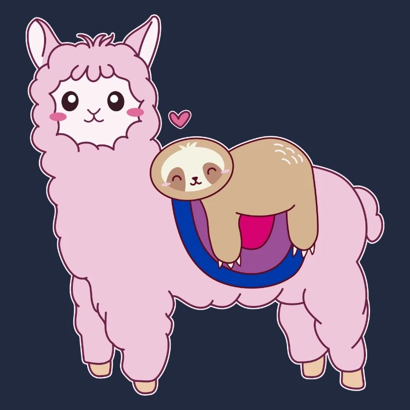 Alpaca Sloth Bisexual Chilling Llama Guanaco