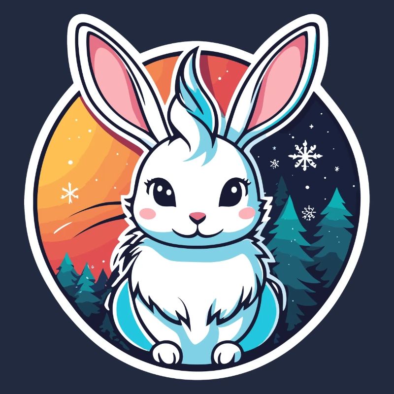Illustration de Noël lapin