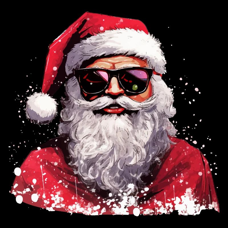 Cooler Weihnachtsmann mit Sonnenbrille Geschenk