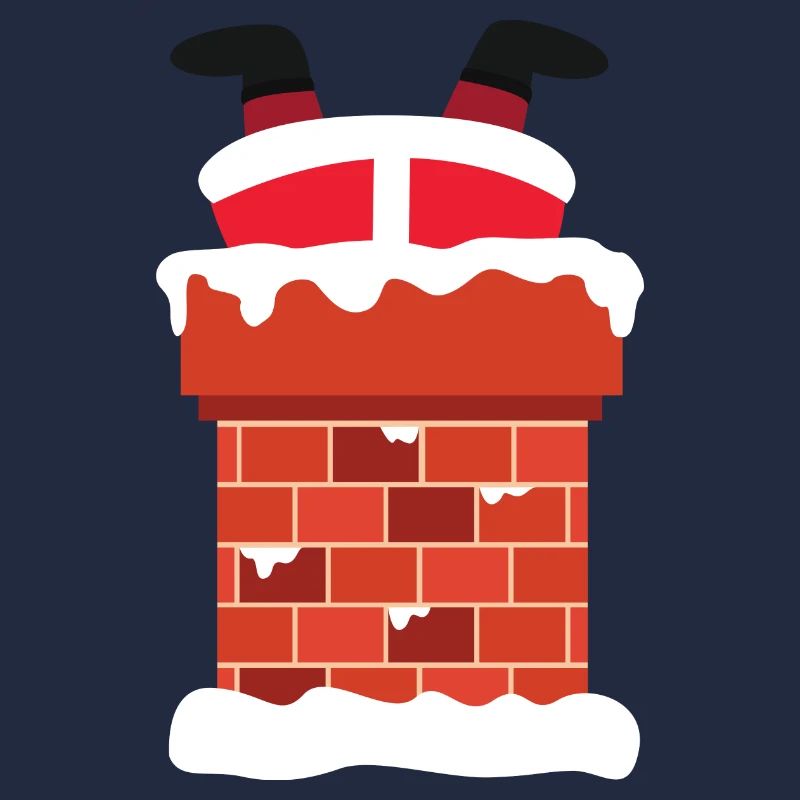 Père Noël dans la cheminée