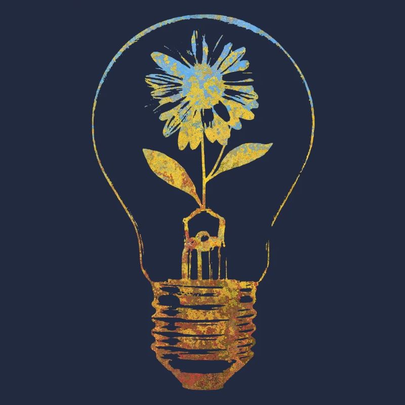 lampe et fleur