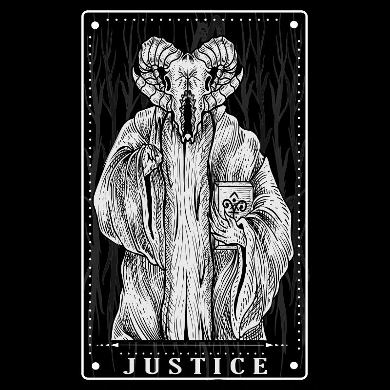 Gothique - Justice - Conception de cartes de tarot