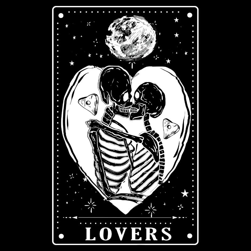 Gothique - Amoureux - Conception de cartes de tarot