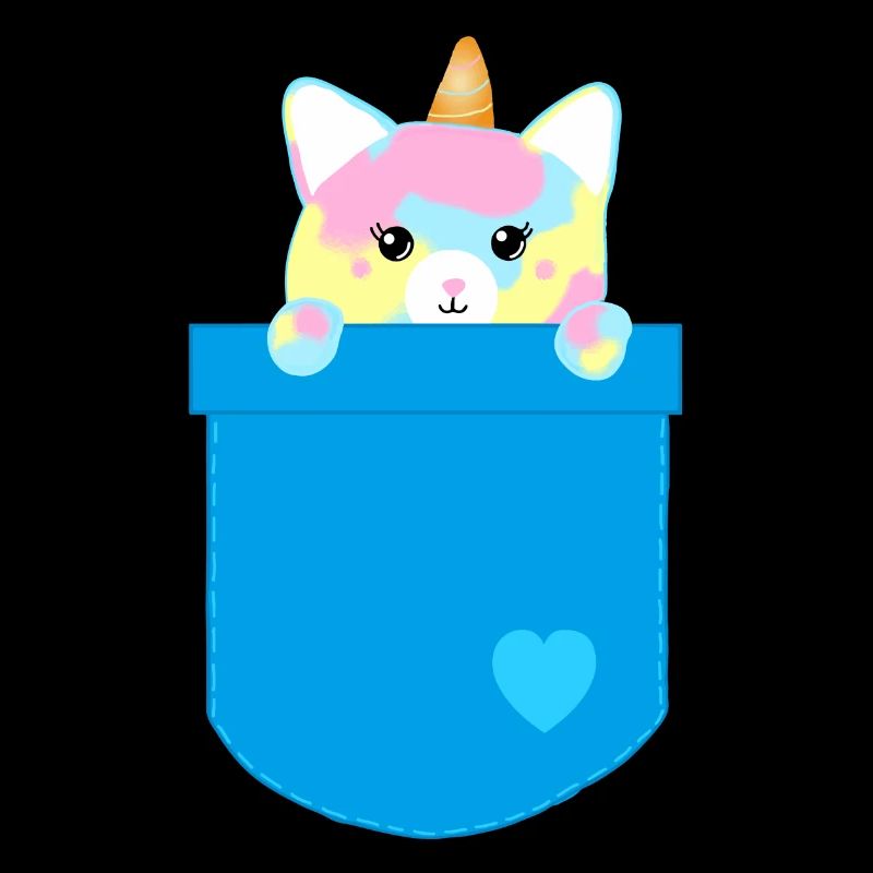 Chat de poche bleu