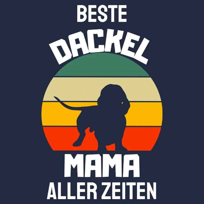 Hundebesitzer Mama Retro Muttertag Geschenk Dackel
