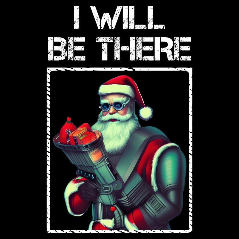 Futuriste Sci-Fi Punk Santa Claus Cyborg