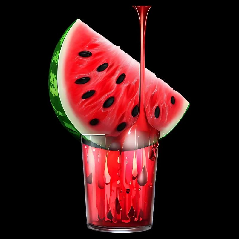 Saftige Wassermelone im Glas