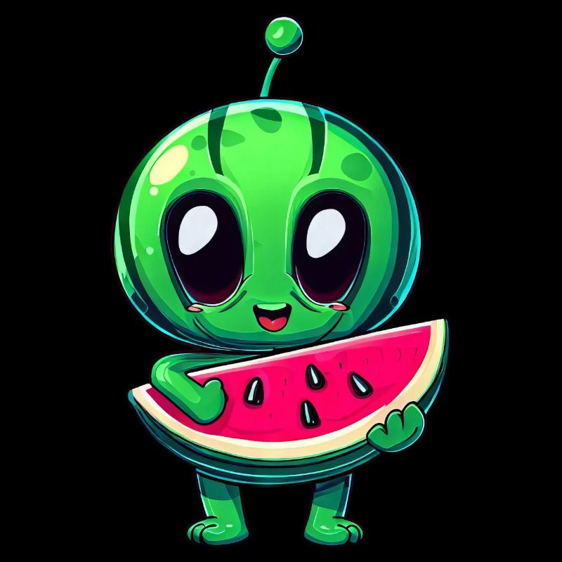 L’extraterrestre vert rencontre la pastèque juteuse