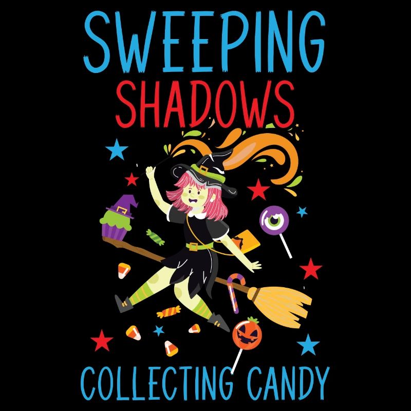 Sweeping shadows collecting candy Halloween