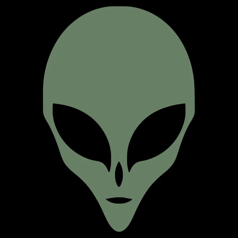 Alien Silhouette Kopf Gesicht
