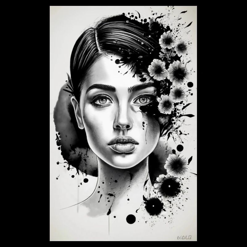 femme noire et blanche