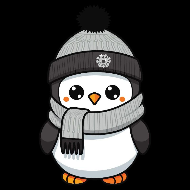 Bande dessinée d’hiver pingouin