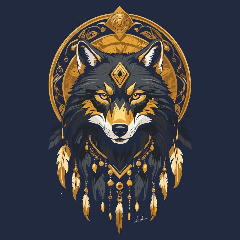 Gold Indischer Wolf